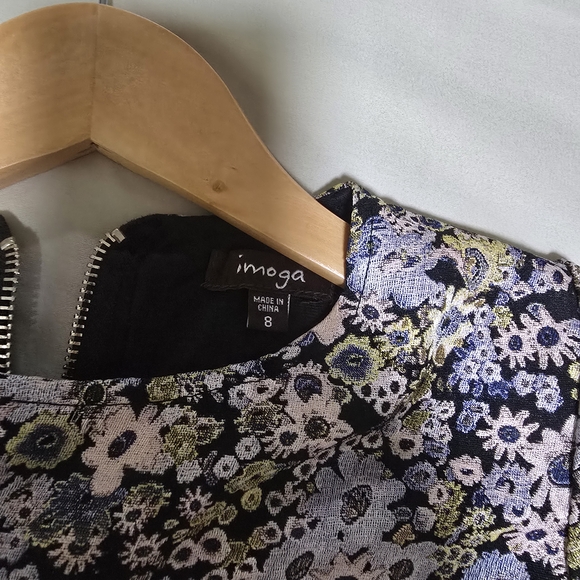 Imoga Black and Purple Floral Dress - Picture 4 of 11